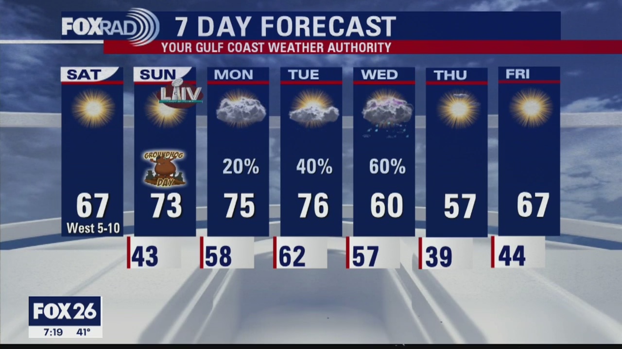 Houston area weather forecast 2-1