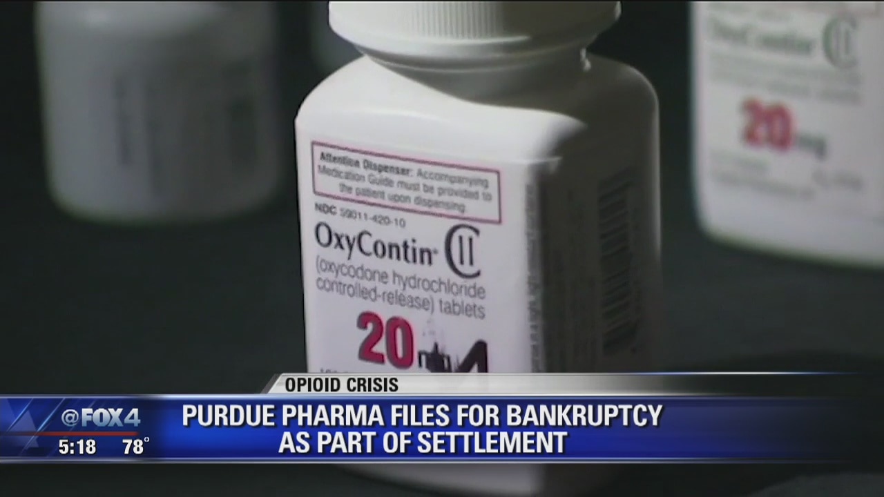 Purdue Pharma files for bankruptcy