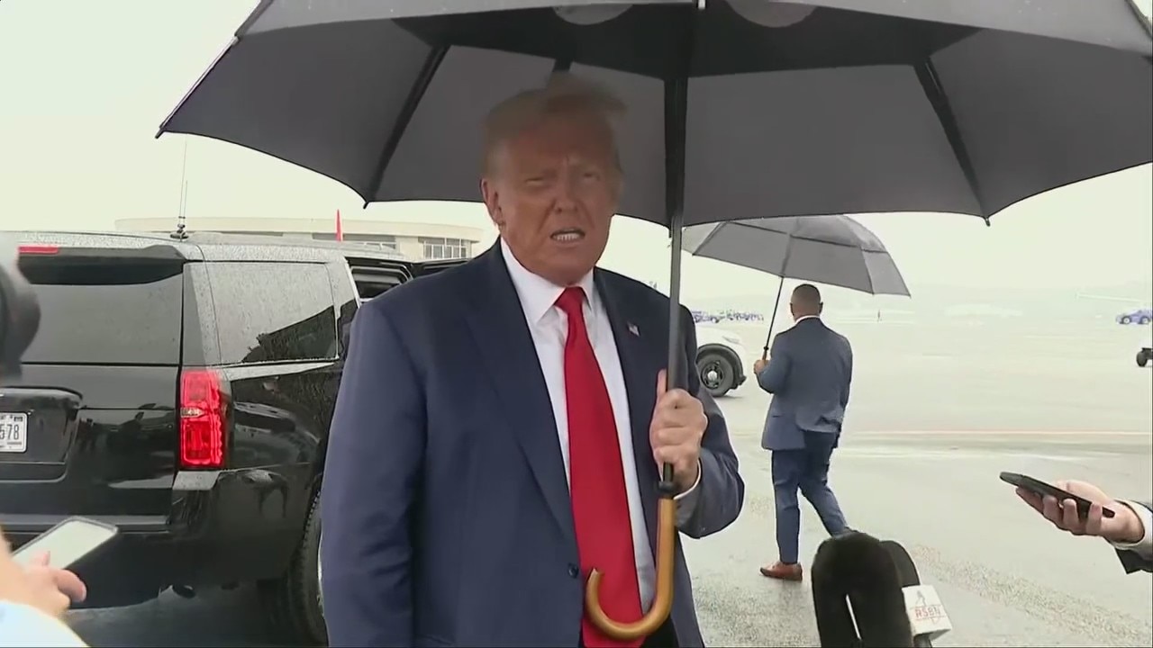 Donald Trump speaks following not guilty plea