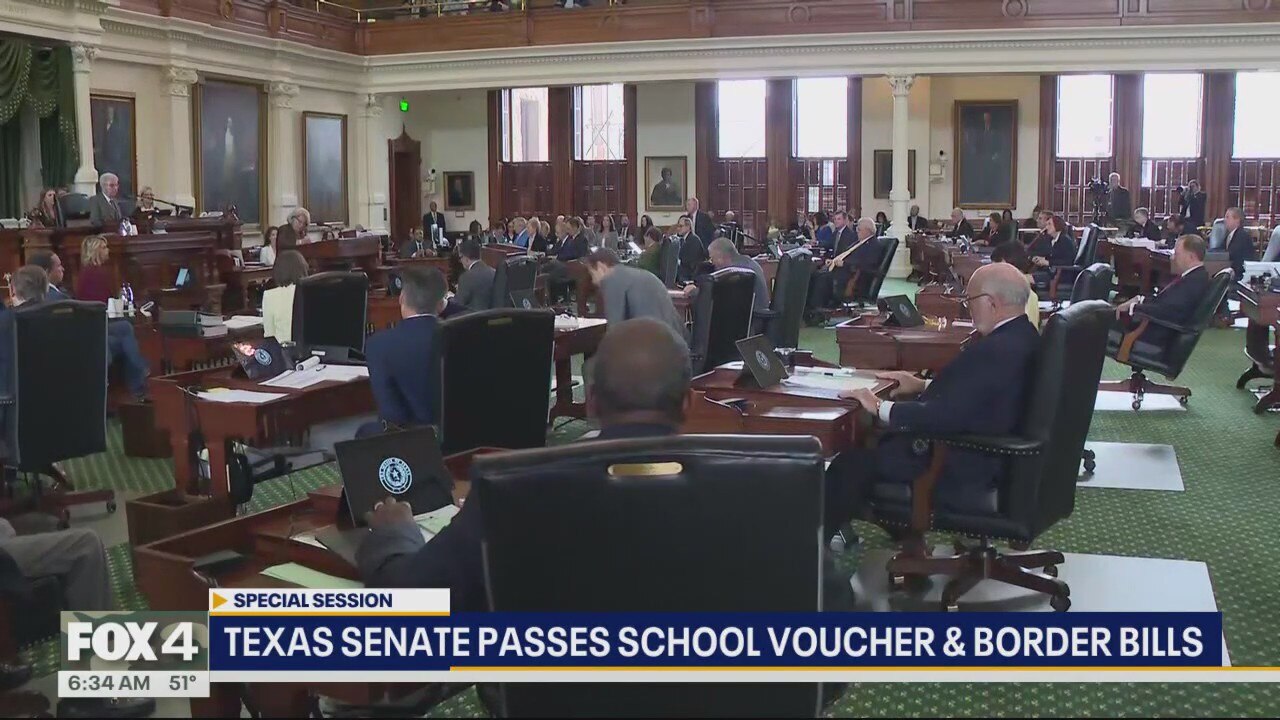Texas Senate passes school voucher, border bills