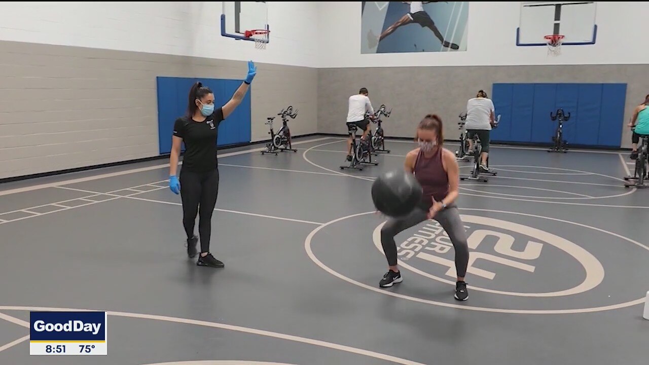 Working out with a mask