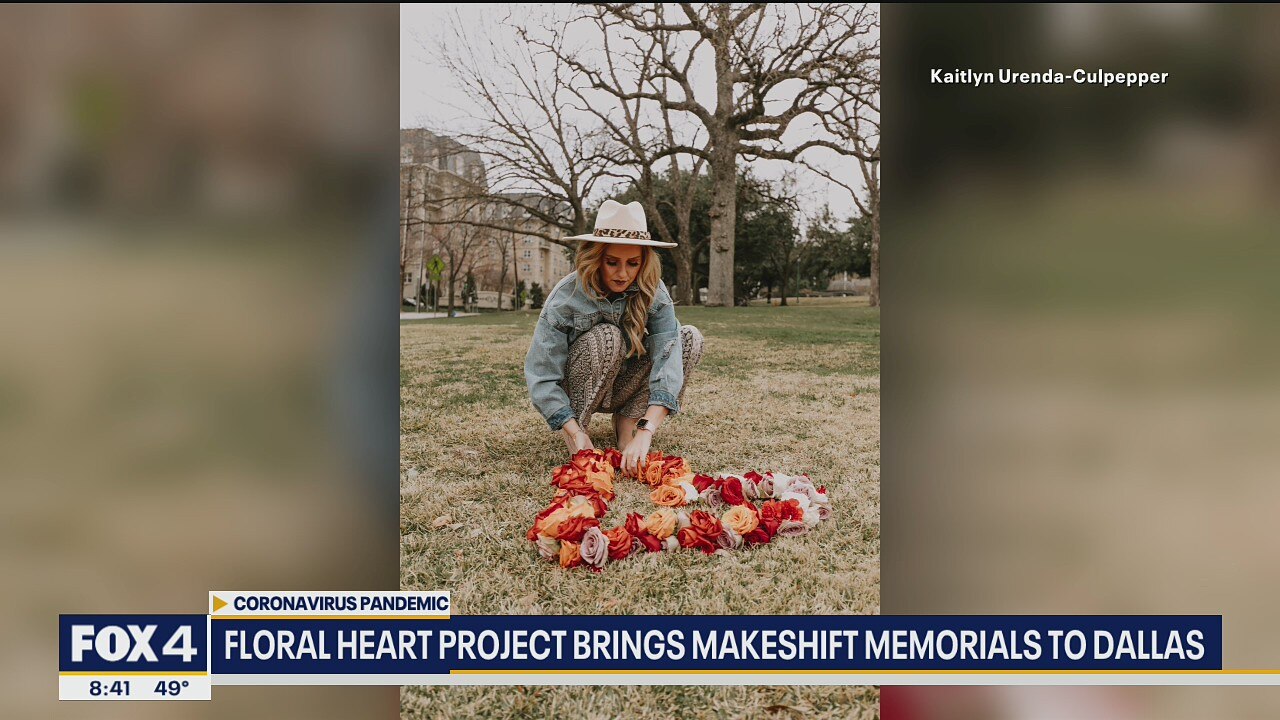 Floral Heart Project brings COVID-19 memorials to Dallas