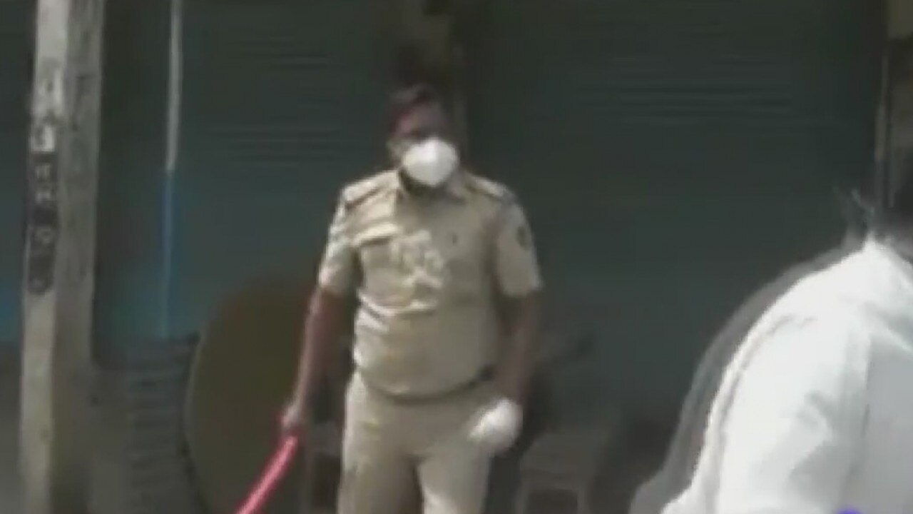 Law enforcement in India are taking social distancing seriously