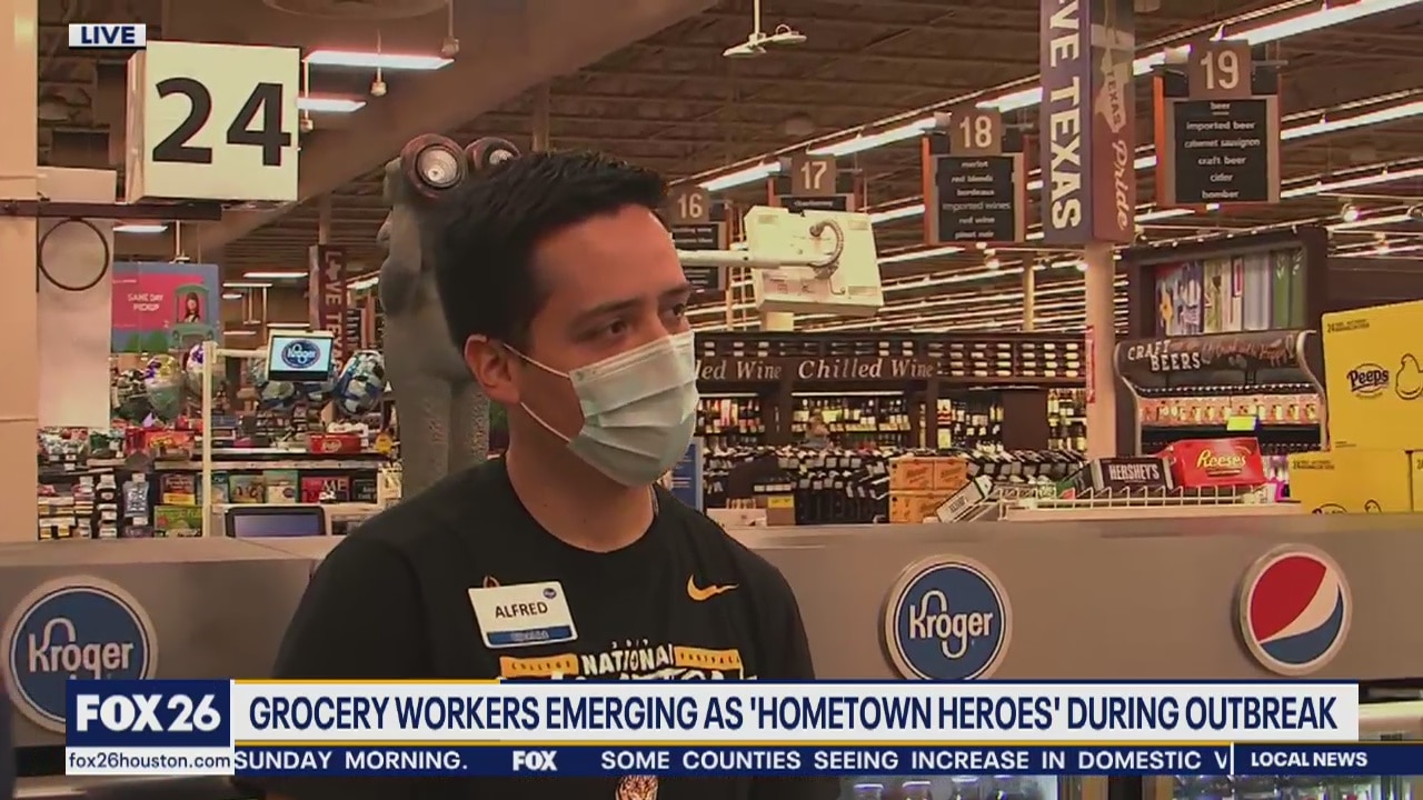 Grocery store employees emerging as hometown heroes