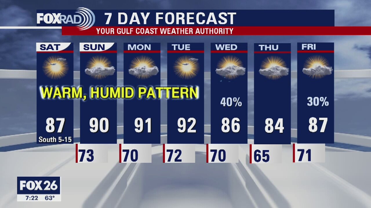 Houston area weather forecast 5/2