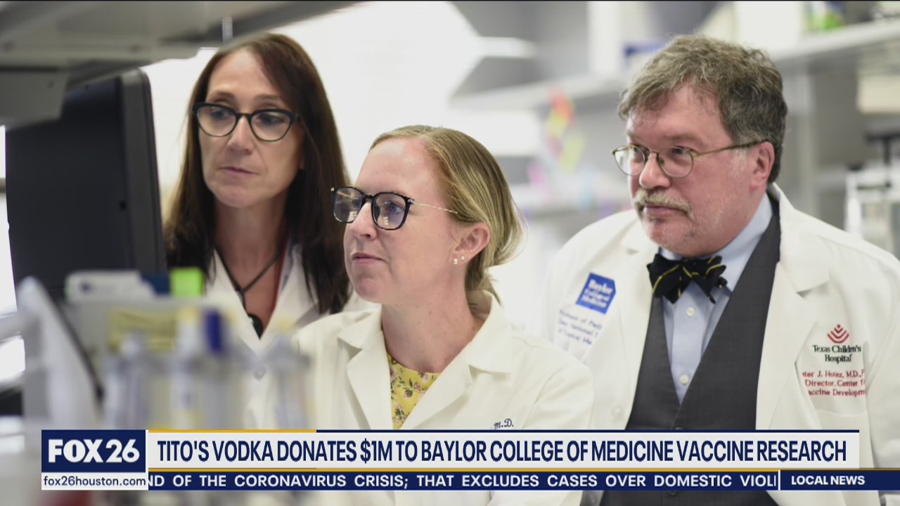 Titos Vodka donates $1million to Baylor College of Medicine for vaccine research