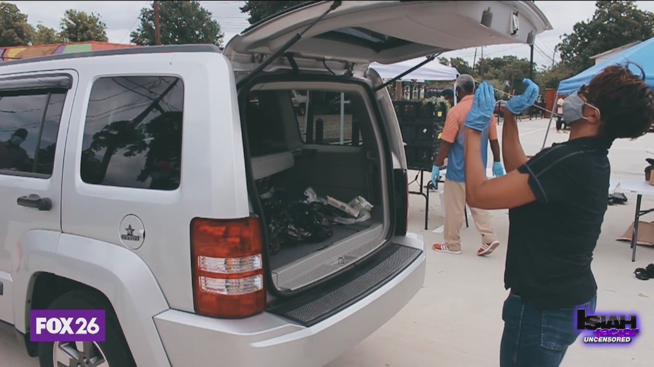 Mt. Corinth Baptist Church distributes food to the community