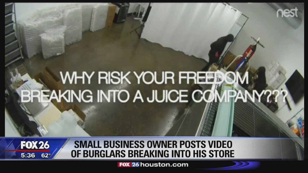 Small business owner posts video of burglars breaking into his store