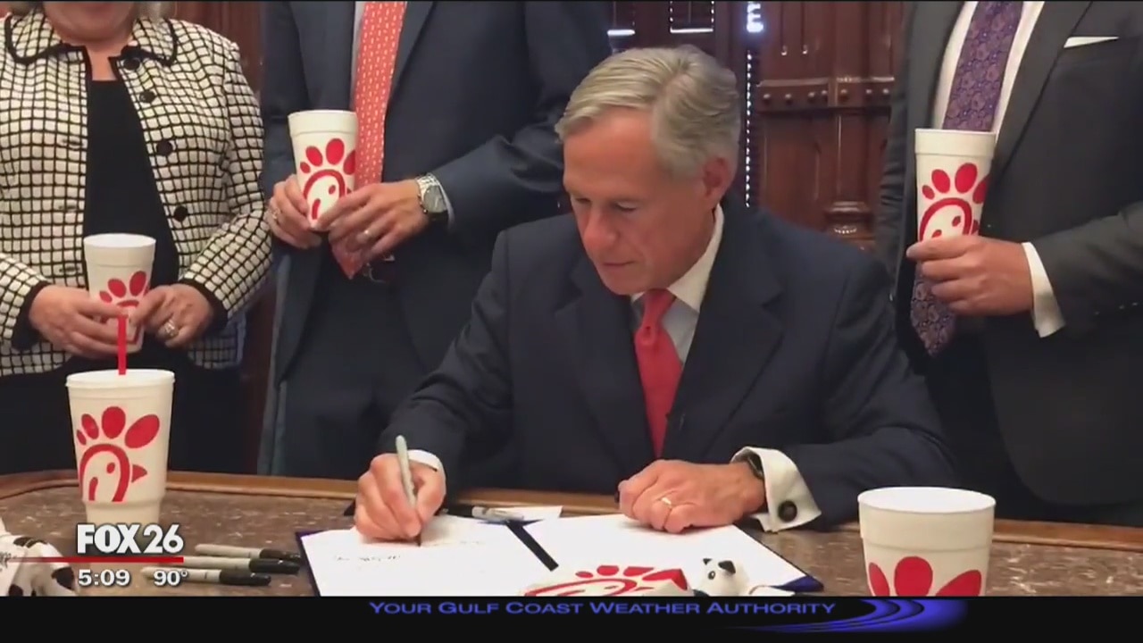 Gov. Greg Abbott signs Chick-Fil-A Law protecting 'religious liberty'