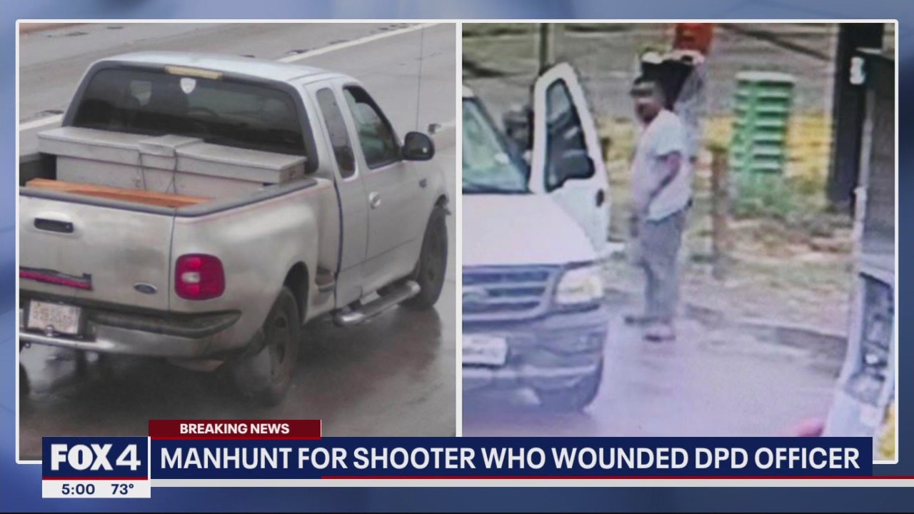 Manhunt for  shooter who wounded DPD officer