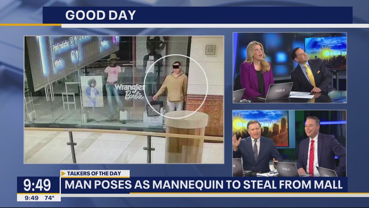 Talkers: Man poses as mannequin to steal from mall