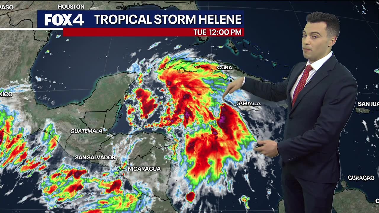 Tropical Storm Helene Path