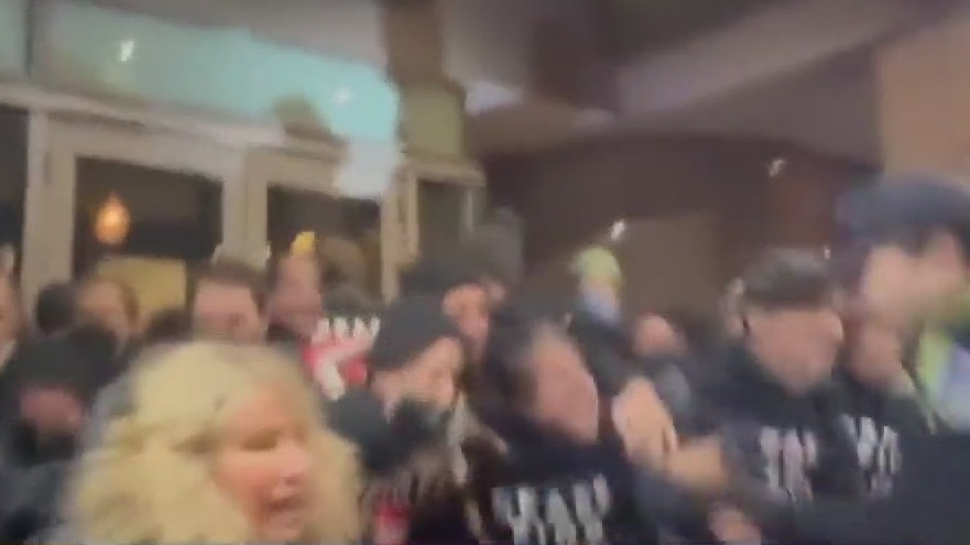 Capitol police arrest protesters outside DNC headquarters