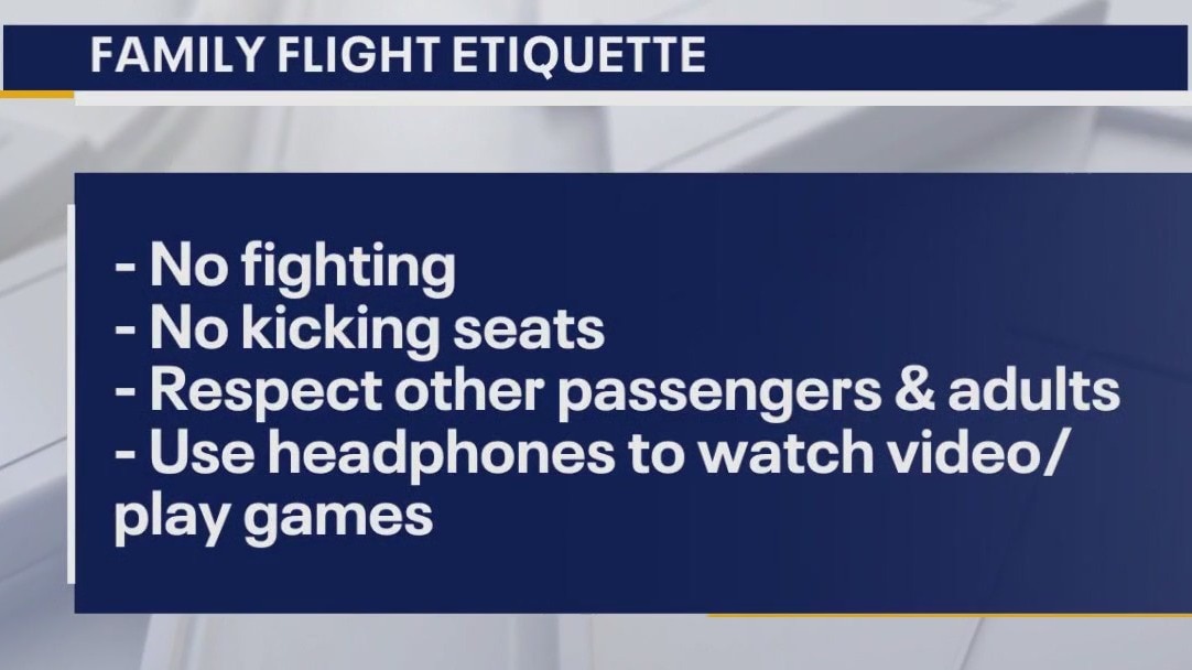 Flight etiquette when flying with family