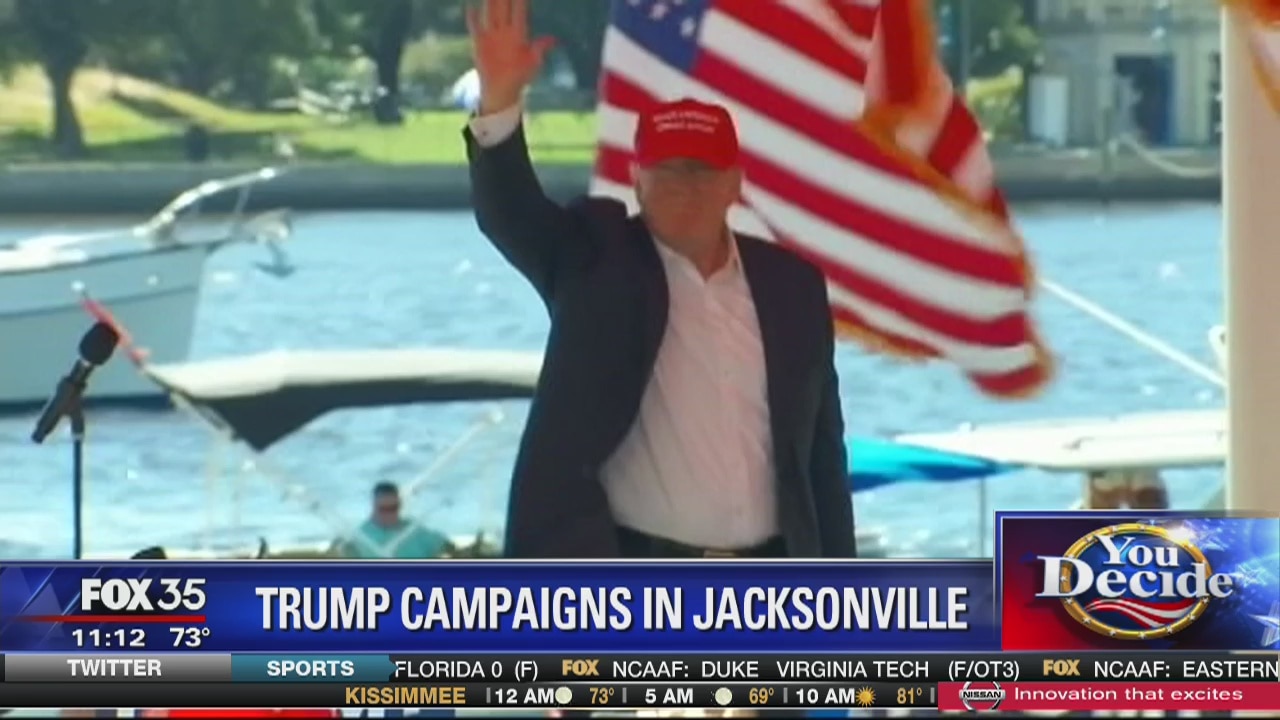 Trump campaigns in Jacksonville