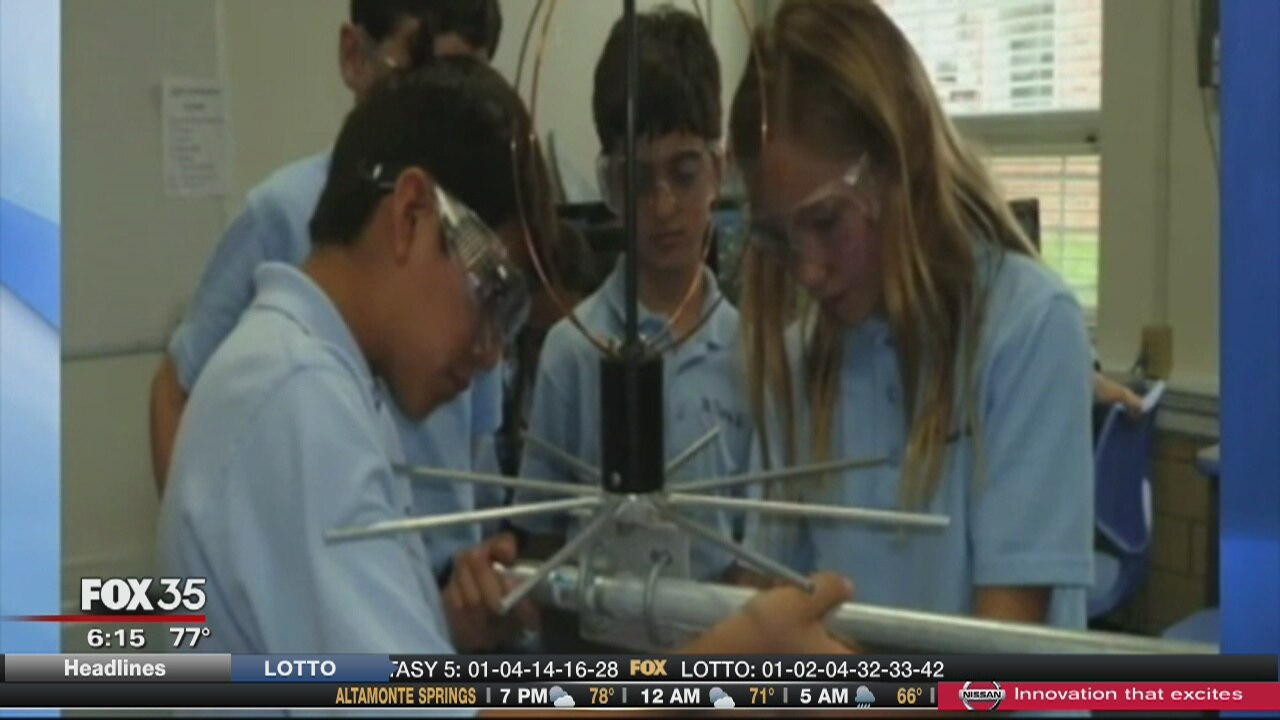 Satellite built by grade school students