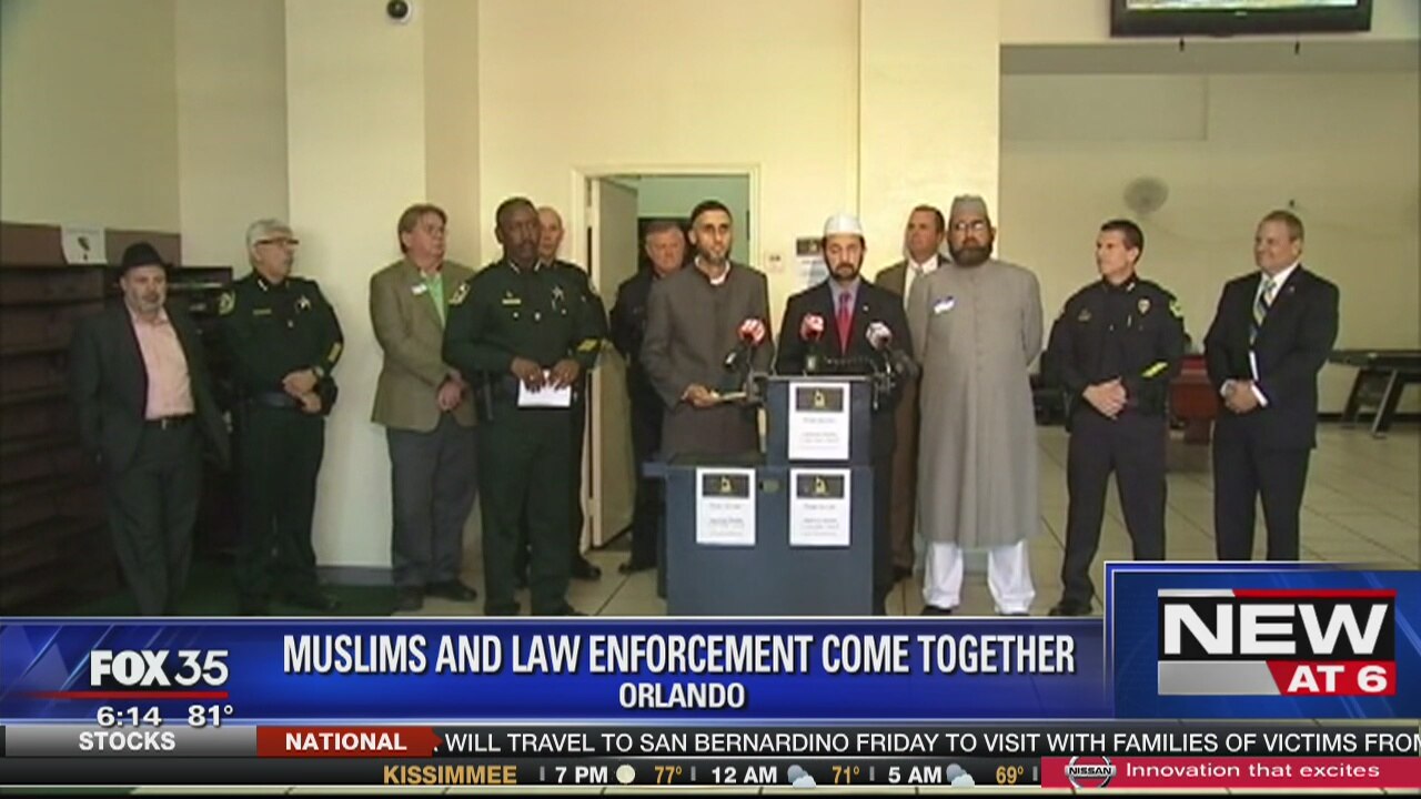 Orlando Muslims and law enforcement come together