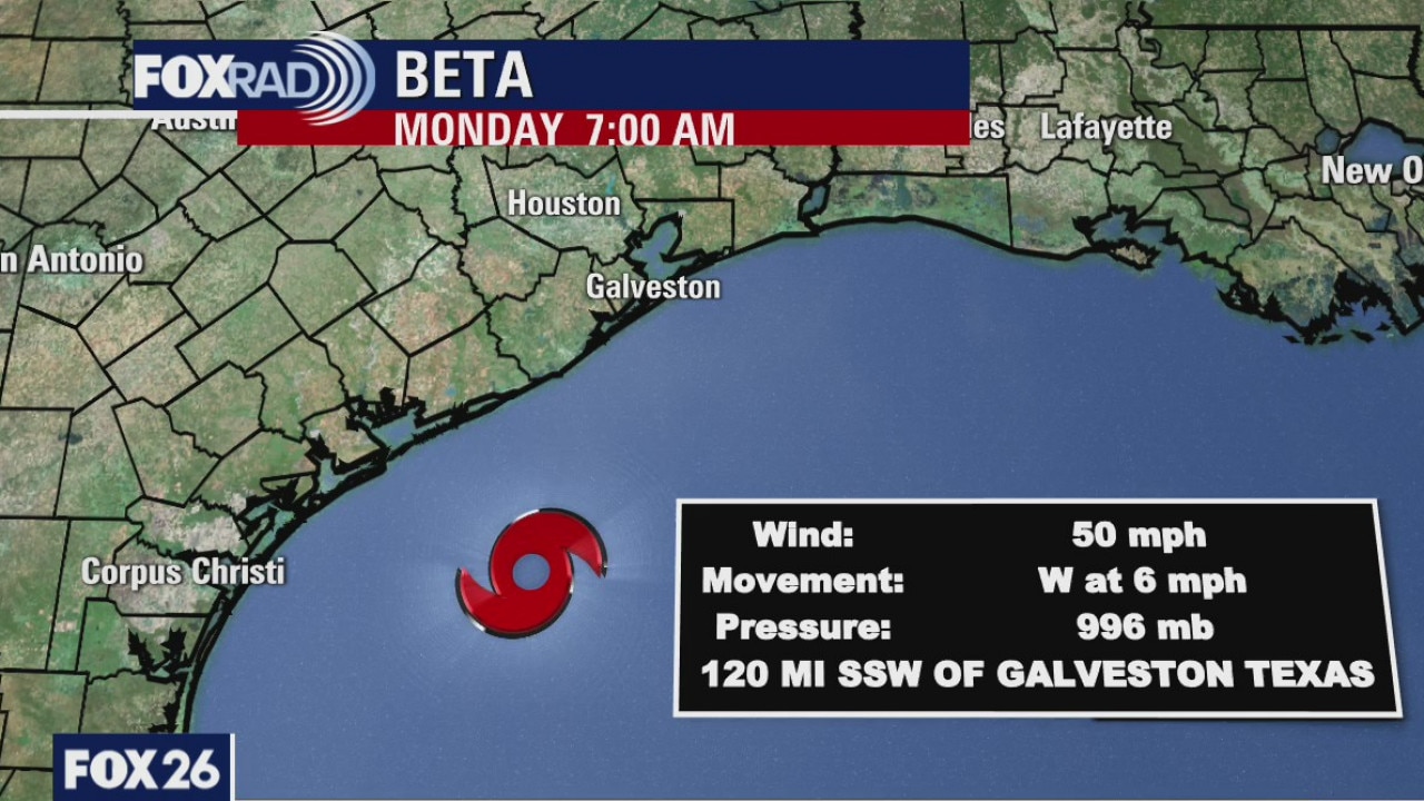 Tropical Storm Beta approaches Texas coast
