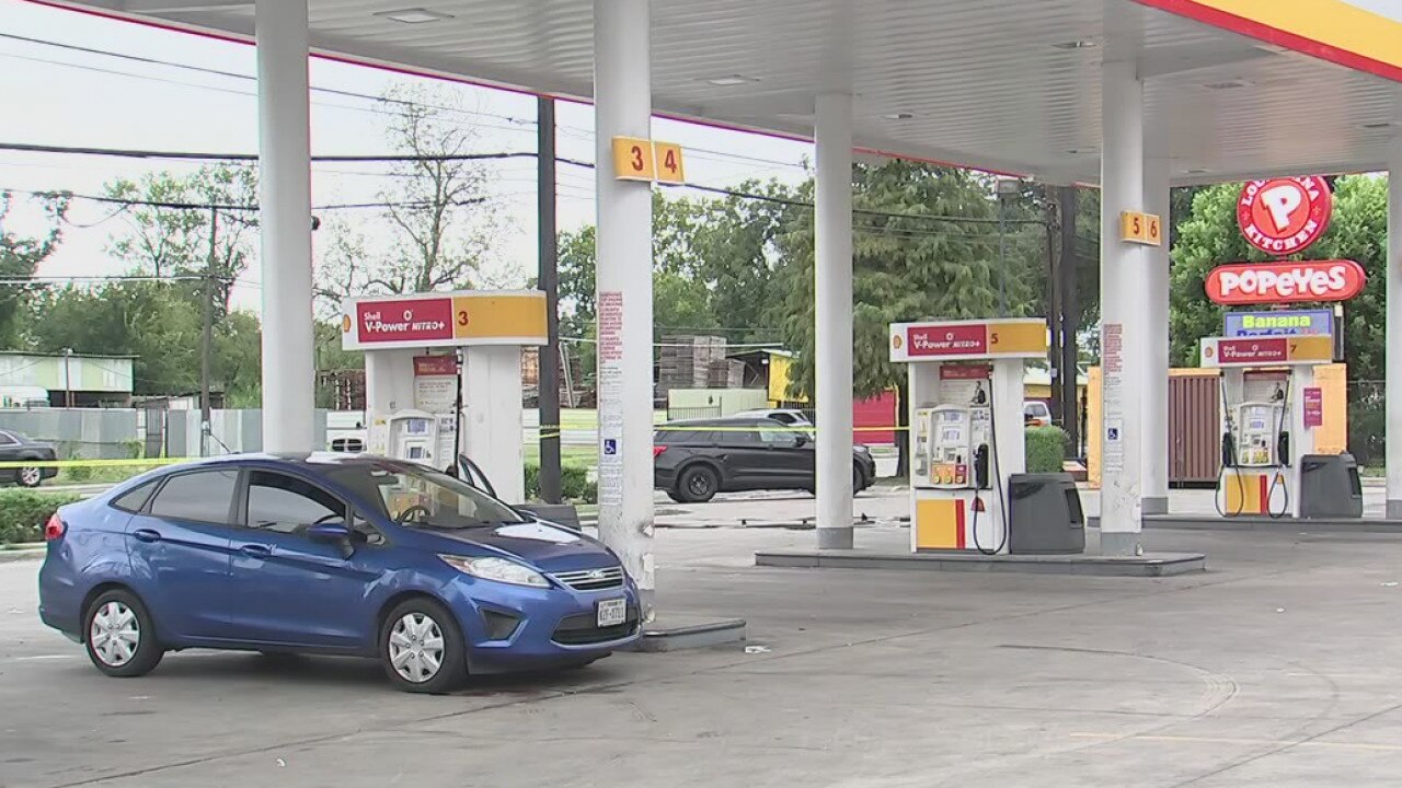 Two shot at gas station in NE Houston