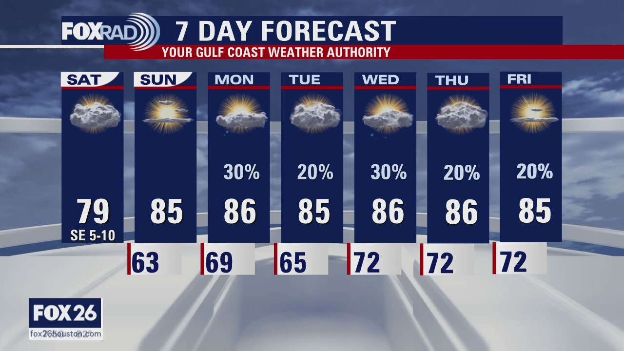 Houston-area weather forecast 10/17