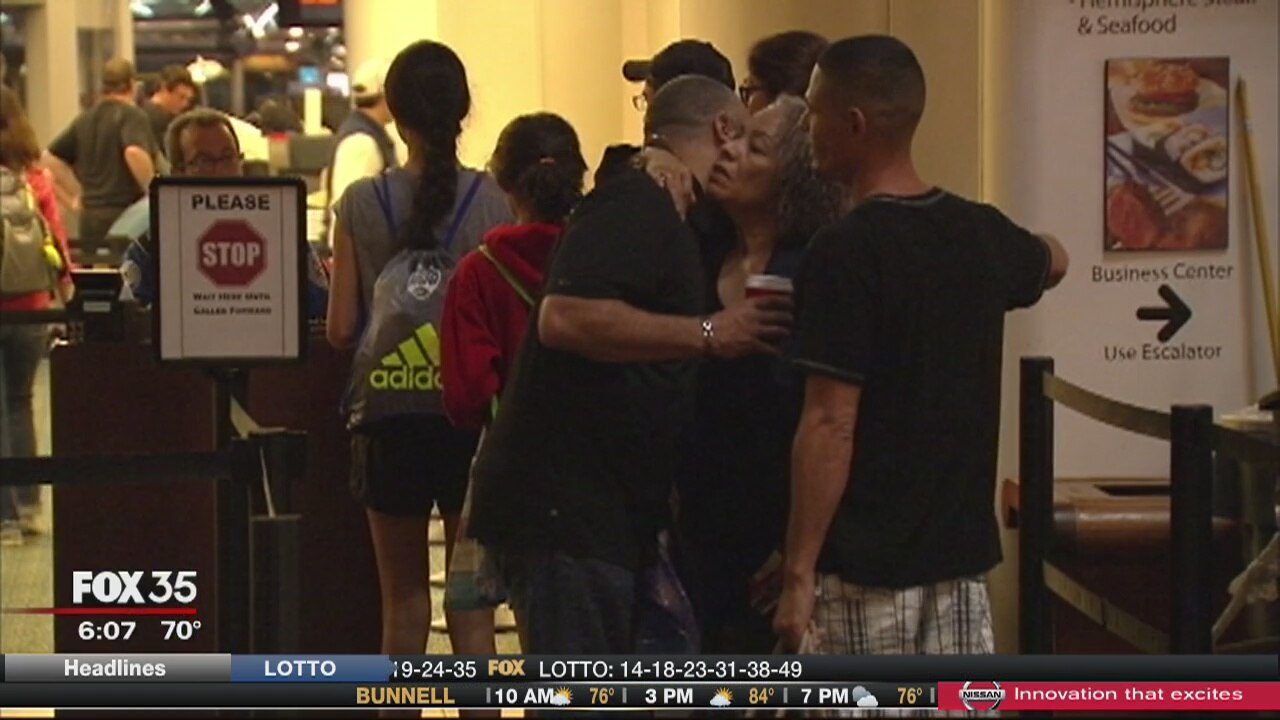 Families reunite at OIA airport