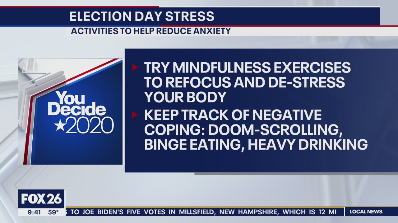 Ways to reduce Election Day stress, anxiety