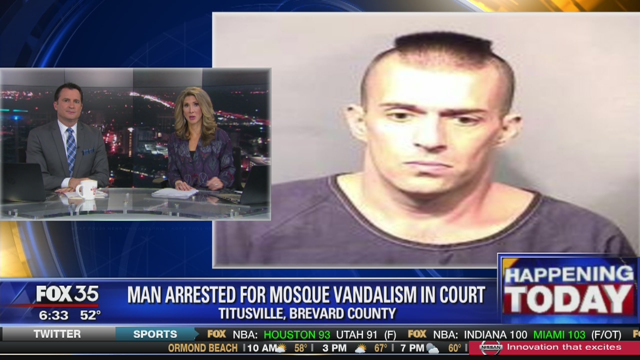 Man arrested for mosque vandalism