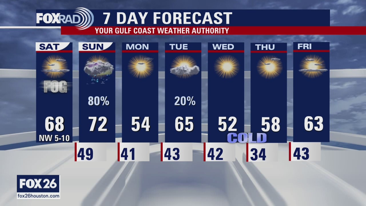 Houston-area weather forecast 12/12