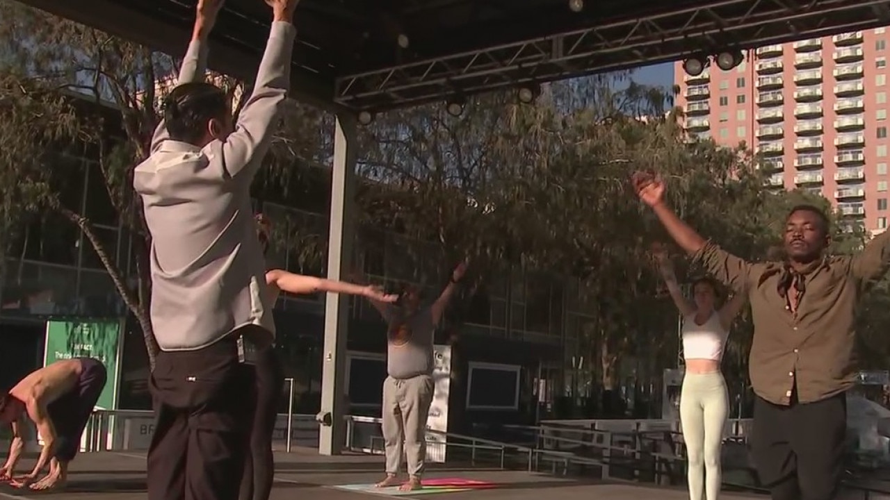Fitness in the park at Discovery Green