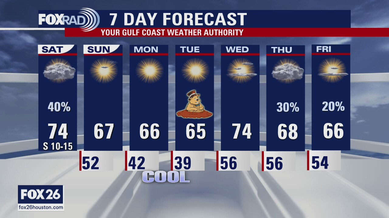 Houston-area weather forecast: January 30