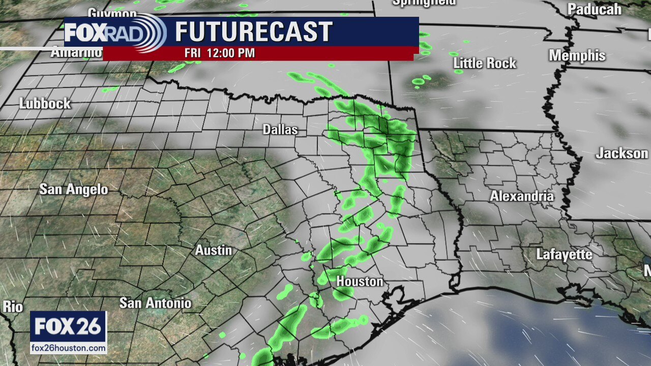 Light showers possible on Friday