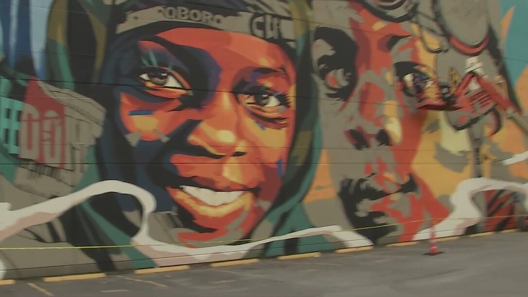 'Zero Hunger' mural in downtown Houston
