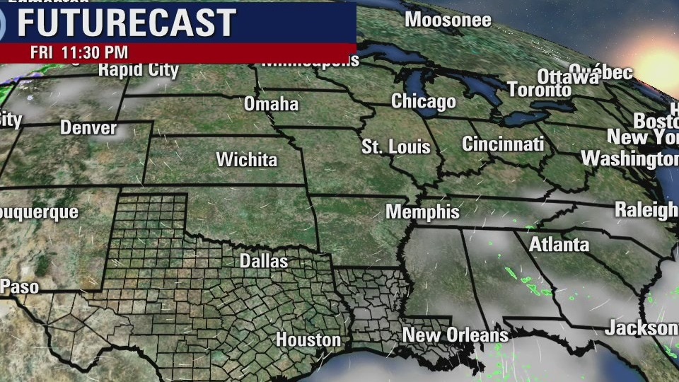 Friday evening weather forecast