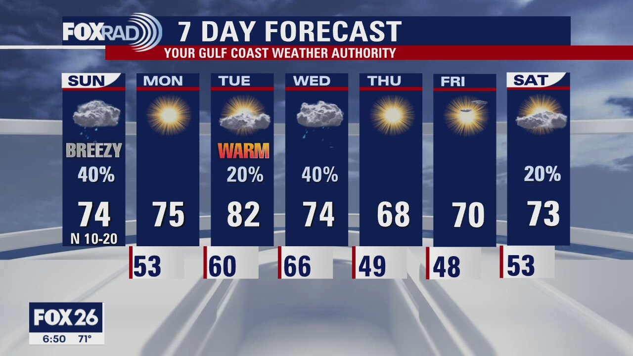 Houston-area weather forecast: March 28th