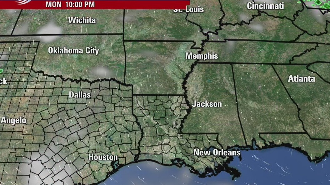 Monday evening weather forecast