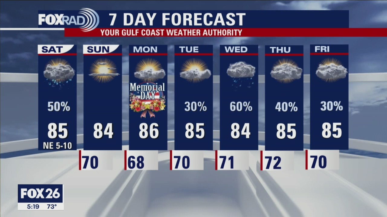 Houston-area weather forecast: May 29th