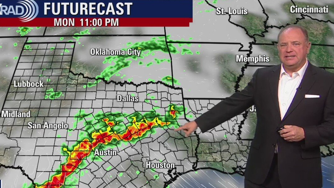 Monday evening weather forecast