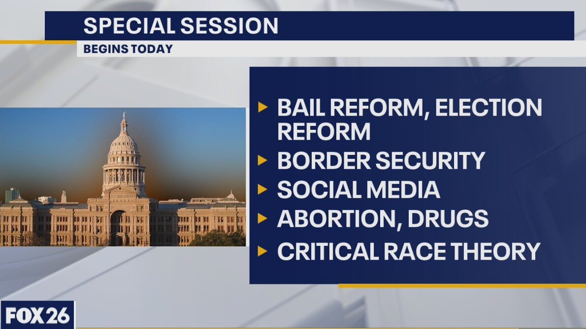 A look at the Texas Special Legislative Session