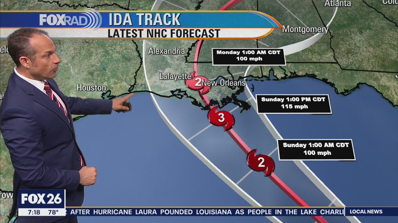 Showers and storms as we watch Ida