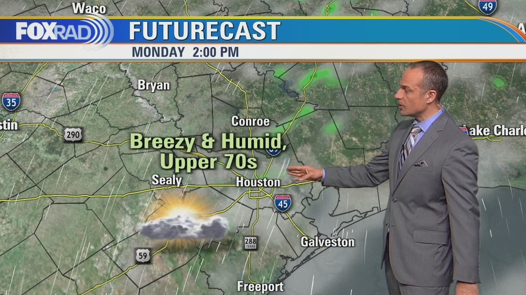 Monday afternoon weather forecast