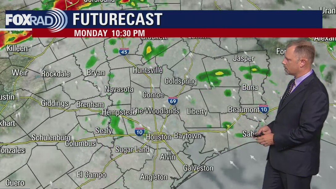 Monday evening weather forecast