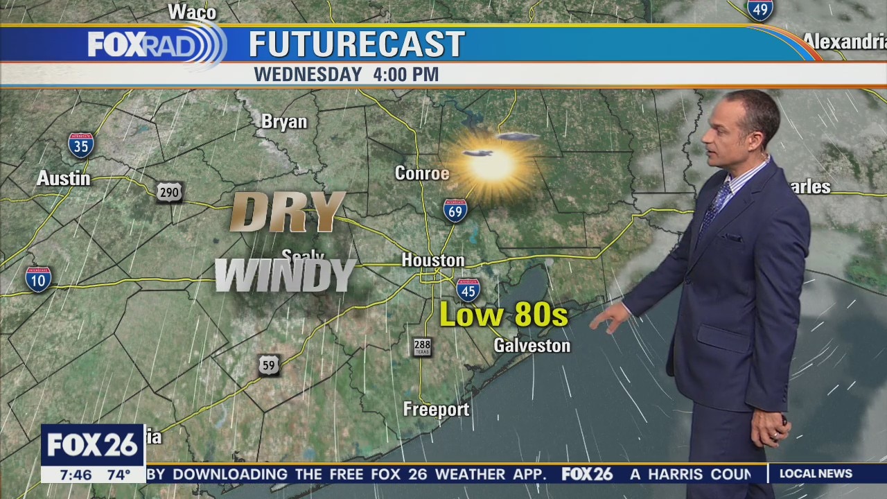 Cold front brings lower humidity, high winds