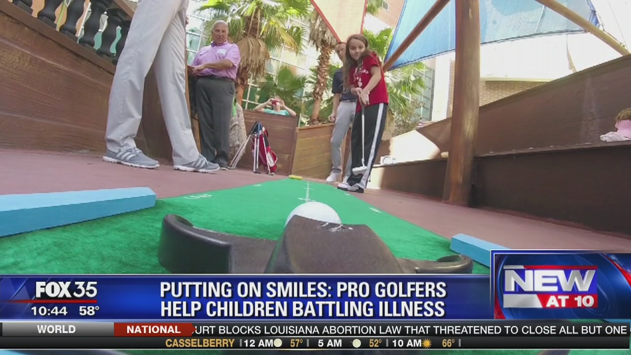 PGA pros putting smiles on little faces