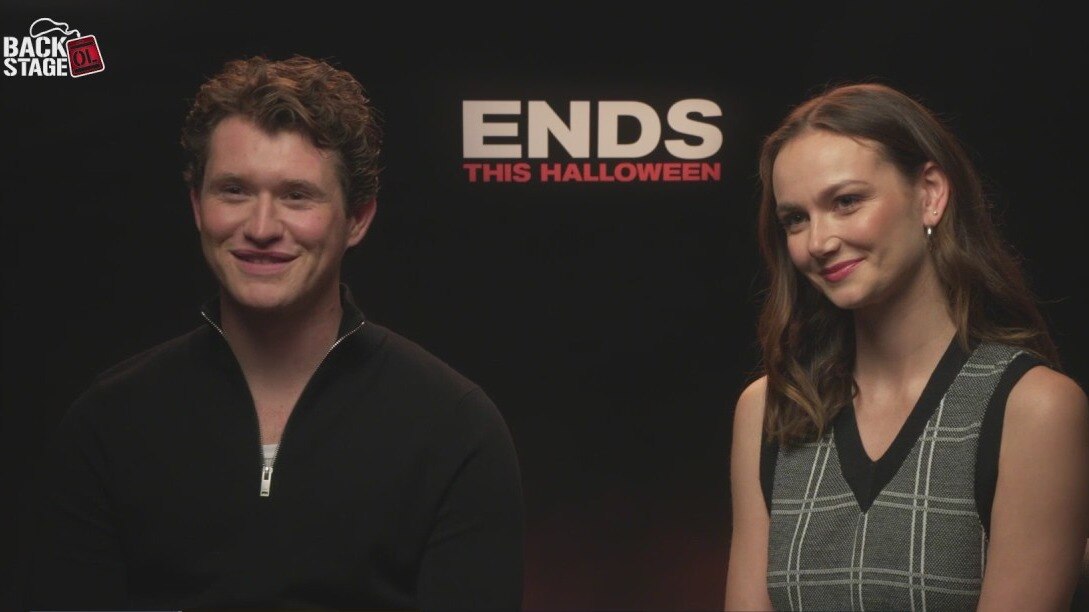 Backstage with Andi Matichak and Rohan Campbell on 'Halloween Ends'