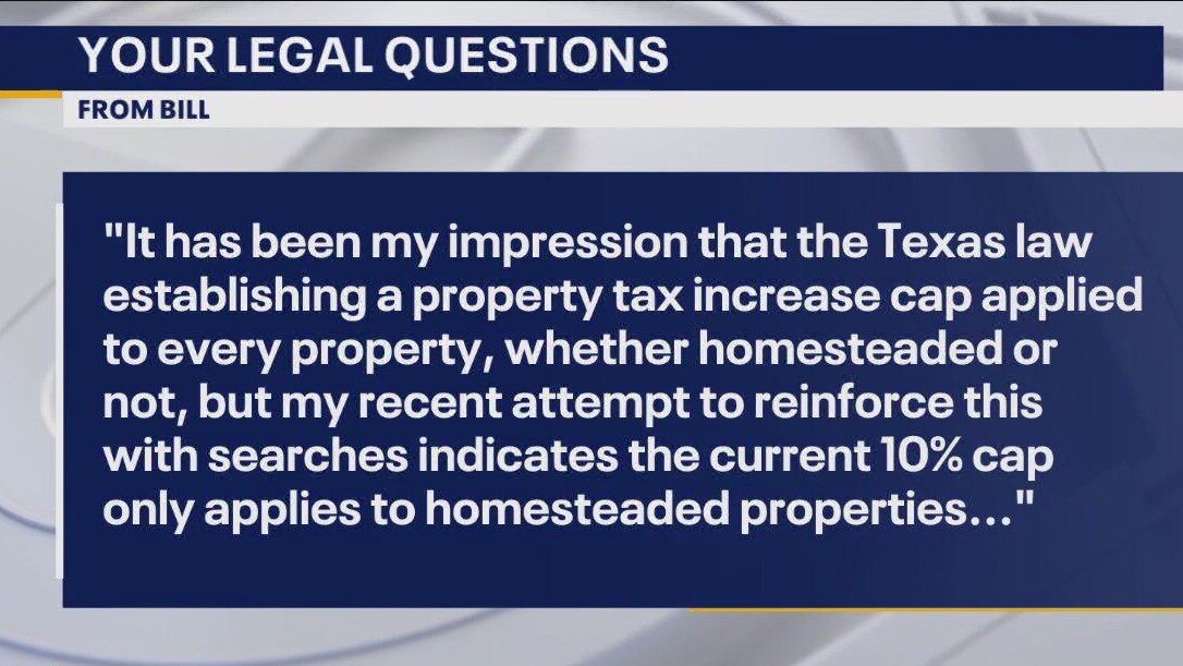 Your Legal Questions: Property tax increase cap; unconditional partial payment release; eviction