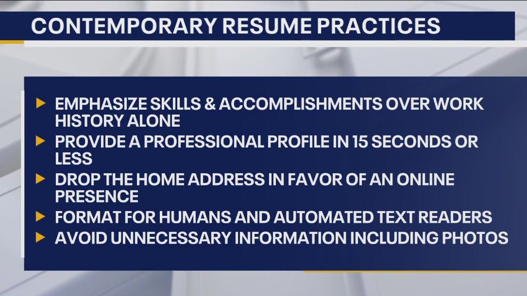 Tips for building your resume