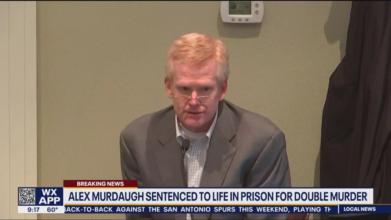 Alex Murdaugh sentenced to life in prison in murders of wife, son