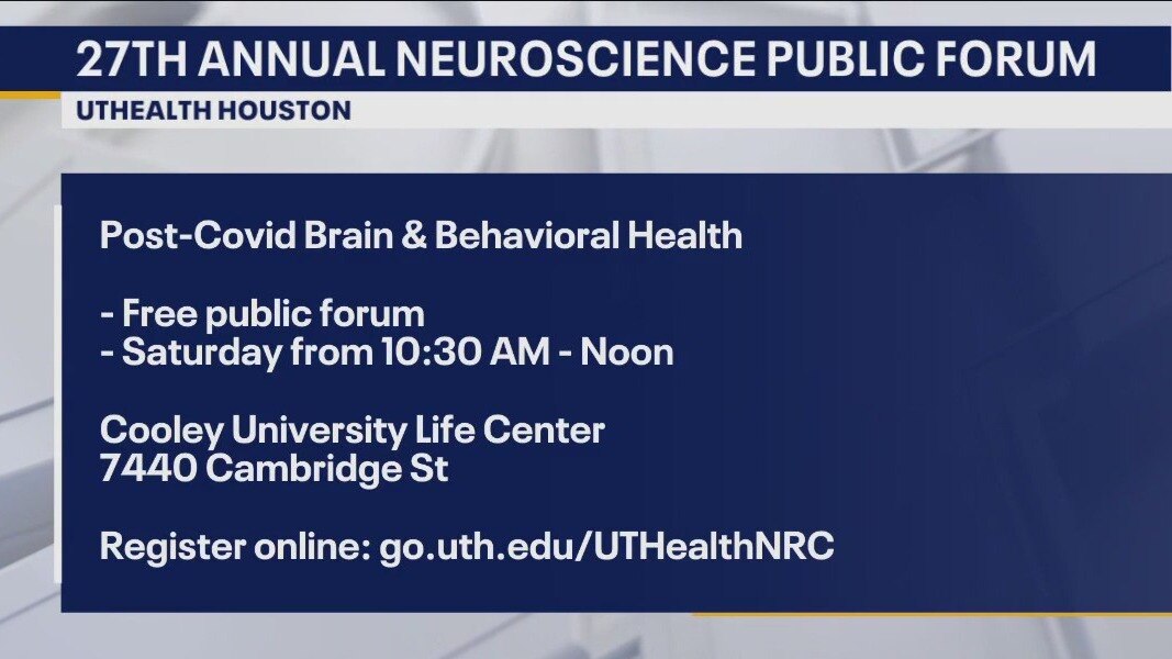 Free post-COVID brain public forum at UTHealth Houston