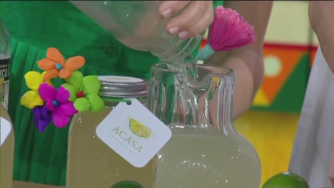 Making margaritas for Cinco de Mayo