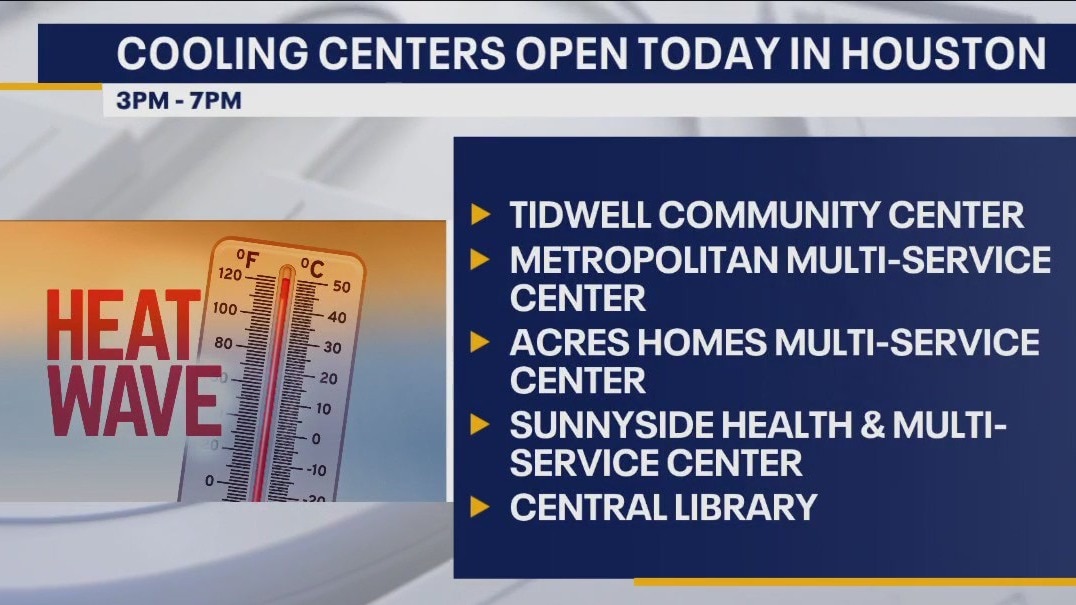 Cooling centers open amid excessive heat warning in Houston